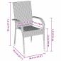 Preview: 5-teiliges Garten-Essset Braun Poly-Rattan