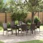 Preview: ARDEBO.de - 7-teiliges Gartentischset Braun Poly-Rattan