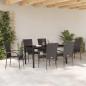 Preview: 7-teiliges Gartentischset Braun Poly-Rattan