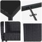 Preview: 5-teiliges Garten-Esszimmer-Set Schwarz Poly-Rattan