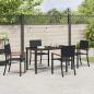 Preview: Garten-Essset Schwarz Poly-Rattan 5-teilig