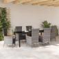 Preview: Garten Essgruppe 7 pcs Grau Pulverbeschichteter Stahl