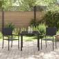 Preview: 3-teiliges Garten Essset Schwarz Poly Rattan