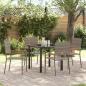 Preview: ARDEBO.de - 5-teiliges Garten Essset Grau Poly Rattan