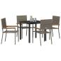 Preview: 5-teiliges Garten Essset Grau Poly Rattan