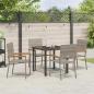 Preview: 5-teiliges Garten Essset Grau Poly Rattan