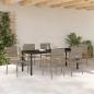 Preview: 7-teiliges Garten Esszimmer Set Grau Poly Rattan