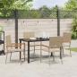 Preview: 5-teiliges Garten-Essset Beige Poly-Rattan