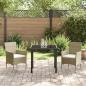 Preview: 3-teiliges Garten-Essset Beige Poly Rattan