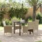 Preview: ARDEBO.de - 4-teiliges Gartenessset Beige Poly-Rattan