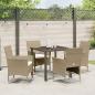 Preview: 4-teiliges Gartenessset Beige Poly-Rattan