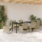 Preview: 7-teiliges Garten-Esszimmer-Set Beige Poly-Rattan