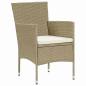 Preview: 7-teiliges Garten-Esszimmer-Set Beige Poly-Rattan
