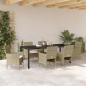 Preview: Garten Essgruppe 7 stk. Beige Poly-Rattan