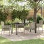 Preview: ARDEBO.de - 5-teiliges Garten Essset mit Kissen in Hellgrau