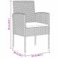 Preview: 5-teiliges Garten Esstischset mit Kissen Schwarz Poly-Rattan