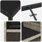 Preview: 9-teiliges Garten Esstisch Set mit Kissen in Hellgrau aus Poly Rattan