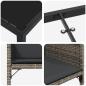 Preview: 5-teiliges Garten-Essgruppen-Set mit Kissen Grau Poly-Rattan