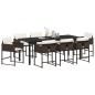 Preview: Garten Essgruppe 9 stk. Braun Poly-Rattan