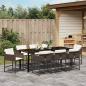 Preview: Garten Essgruppe 9 stk. Braun Poly-Rattan