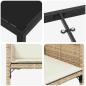 Preview: 5-teiliges Garten Esszimmer Set mit Kissen Beige Poly Rattan