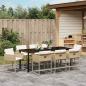 Preview: ARDEBO.de - 9-teiliges Garten-Essset mit Kissen Beige Poly Rattan