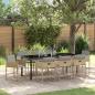 Preview: ARDEBO.de - Garten Essgruppe 9 stk. Beige Poly-Rattan