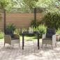 Preview: 3-teiliges Gartenset mit Kissen Hellgrau Poly-Rattan