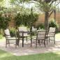 Preview: ARDEBO.de - 5-teiliges Garten-Dining-Set mit Kissen Braun Poly-Rattan
