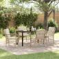 Preview: ARDEBO.de - 5-teiliges Garten Essgruppe mit Kissen Beige Poly Rattan