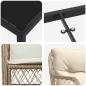 Preview: 5-teiliges Garten Essgruppe mit Kissen Beige Poly Rattan