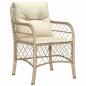 Preview: 9-teiliges Garten-Essset mit Kissen Beige Poly-Rattan