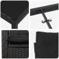 Preview: Garten Essgruppe mit Kissen 9 pcs Schwarz Poly-Rattan