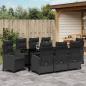 Preview: Garten Essgruppe mit Kissen 9 pcs Schwarz Poly-Rattan