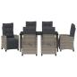 Preview: 7-teiliges Garten-Dining-Set Grau