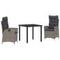 Preview: Set von 2 Grau PE Rattan Standard Abnehmbare Bezüge