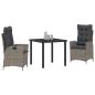Preview: Set von 2 Grau PE Rattan Standard Abnehmbare Bezüge