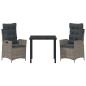 Preview: Set von 2 Grau PE Rattan Standard Abnehmbare Bezüge