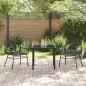 Preview: 3-teiliges Garten-Ess-Set Schwarz Poly-Rattan