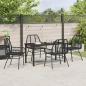 Preview: 5-teiliges Garten-Ess-Set Schwarz Poly-Rattan