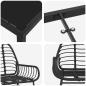 Preview: 5-teiliges Garten-Ess-Set Schwarz Poly-Rattan