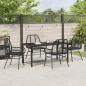 Preview: 5-teiliges Gartentisch-Set Schwarz Poly Rattan