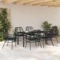 Preview: 7-teilige Garten-Essgruppe Schwarz Poly-Rattan