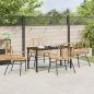 Preview: 5-teiliges Garten-Dining-Set Braun Poly-Rattan