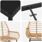 Preview: 7-teiliges Gartenessset Braun Poly-Rattan