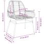 Preview: 7-teiliges Gartenessset Braun Poly-Rattan
