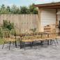 Preview: ARDEBO.de - 9-teiliges Garten-Ess-Set Braun Poly-Rattan