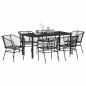 Preview: Set mit 4 Schwarz PE-Rattan Mittel UV-beständige Materialien