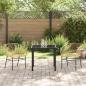 Preview: 3-teiliges Garten-Essenset Brauner Poly-Rattan
