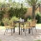 Preview: ARDEBO.de - 5-teiliges Garten-Esszimmer-Set Braun Poly Rattan